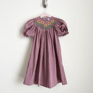Sunflower Smocked Girl Dress Size 2T by Remember Nguyen